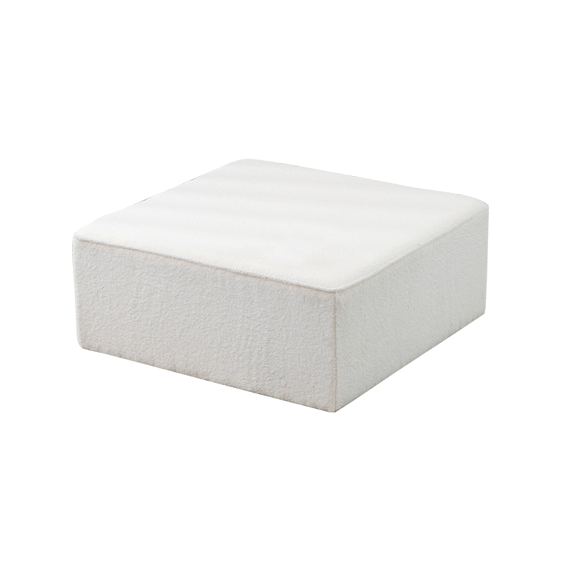 Modern square minimalist large plush footstool Ottoman