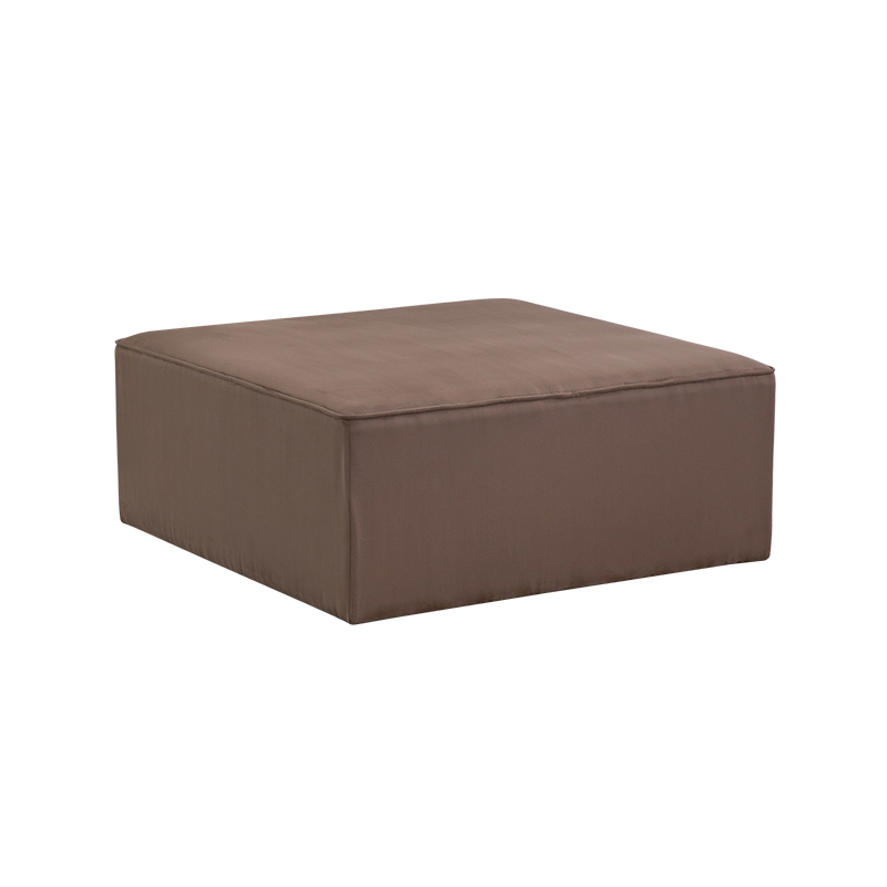 Modern square minimalist large plush footstool Ottoman