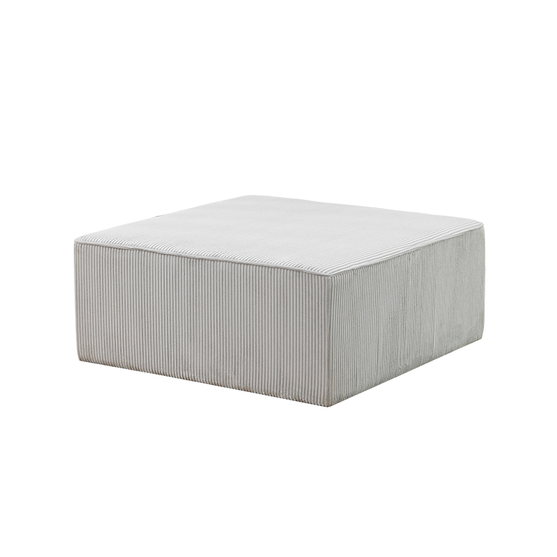 Modern square minimalist large plush footstool Ottoman