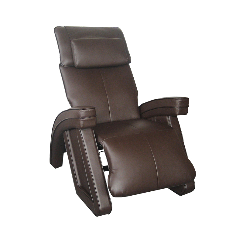 Brown Pu Reclining Removable Headrest With Pvc Material Electric Zero Gravity Massage Chair