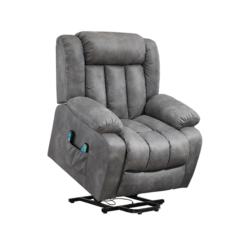 Large Power Lift Chairs Recliners for Elderly with Heated and Massage, Overstuffed Adjustable Lift Chairs, Breathable Leather,Cup Holder, Side Pocket