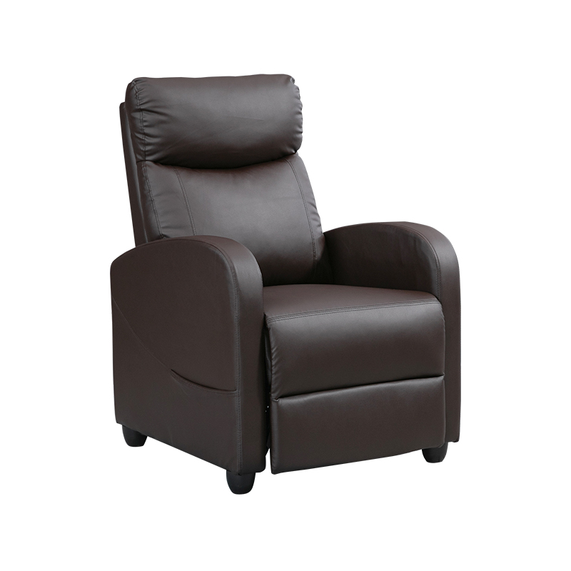 Recliner Chair PU Leather Recliner Sofa Home Theater Seating with Lumbar Support Overstuffed High-Density Sponge Push Recliners