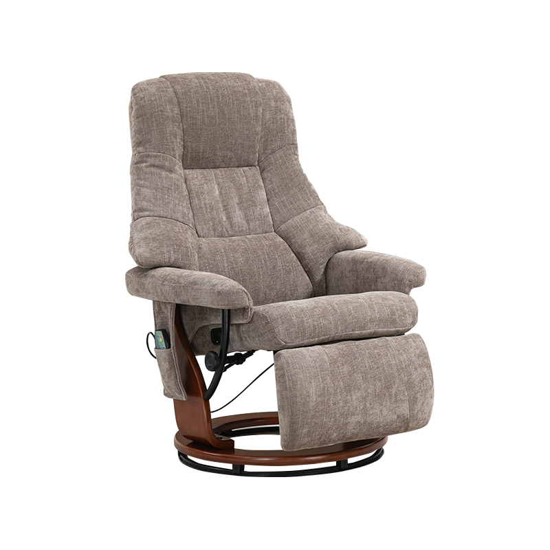 Manual Fabric Swivel Recliner Chair RV Euro Chair with Footrest