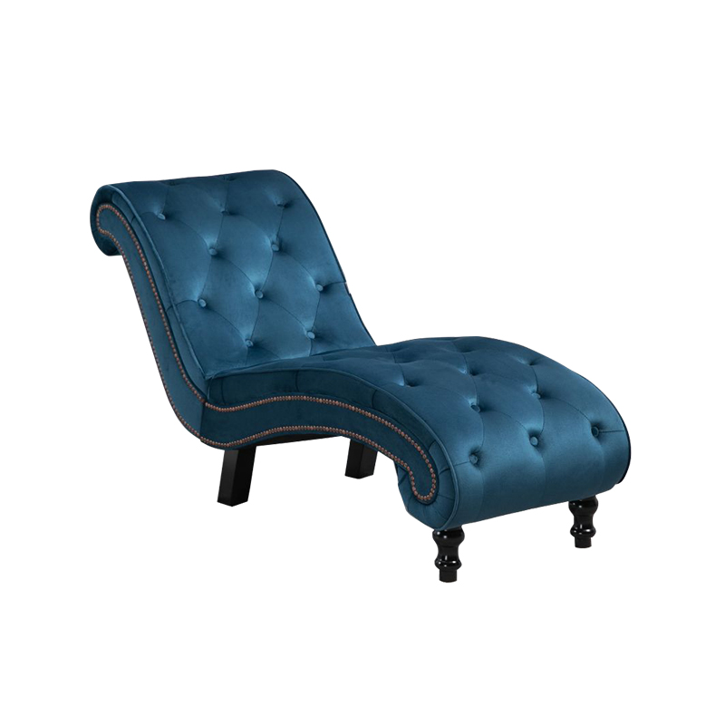 Chaise Lounge Indoor,Velvet Upholstered Lounge Chair Button