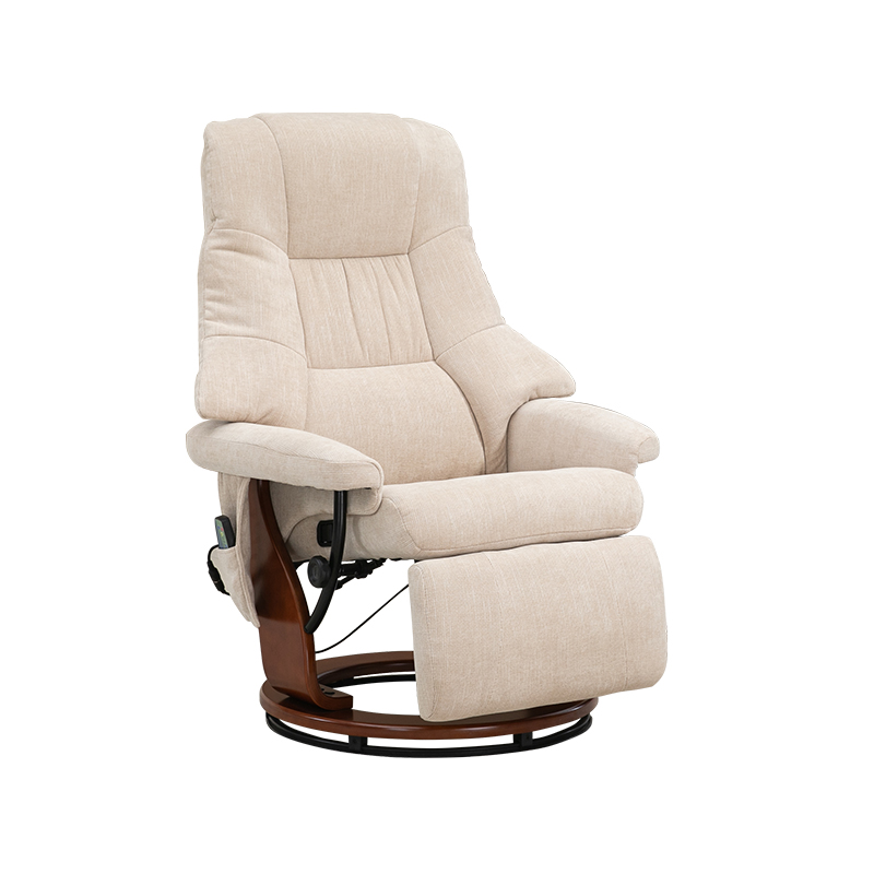 Manual Fabric Swivel Recliner Chair RV Euro Chair with Footrest