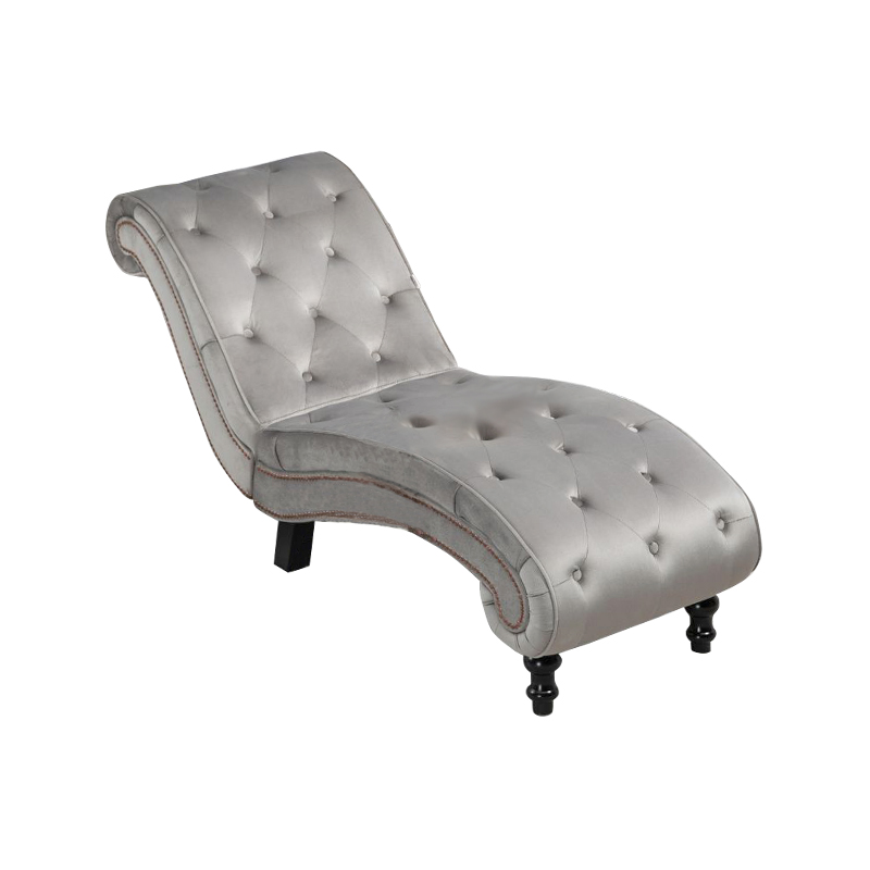 Chaise Lounge Indoor,Velvet Upholstered Lounge Chair Button