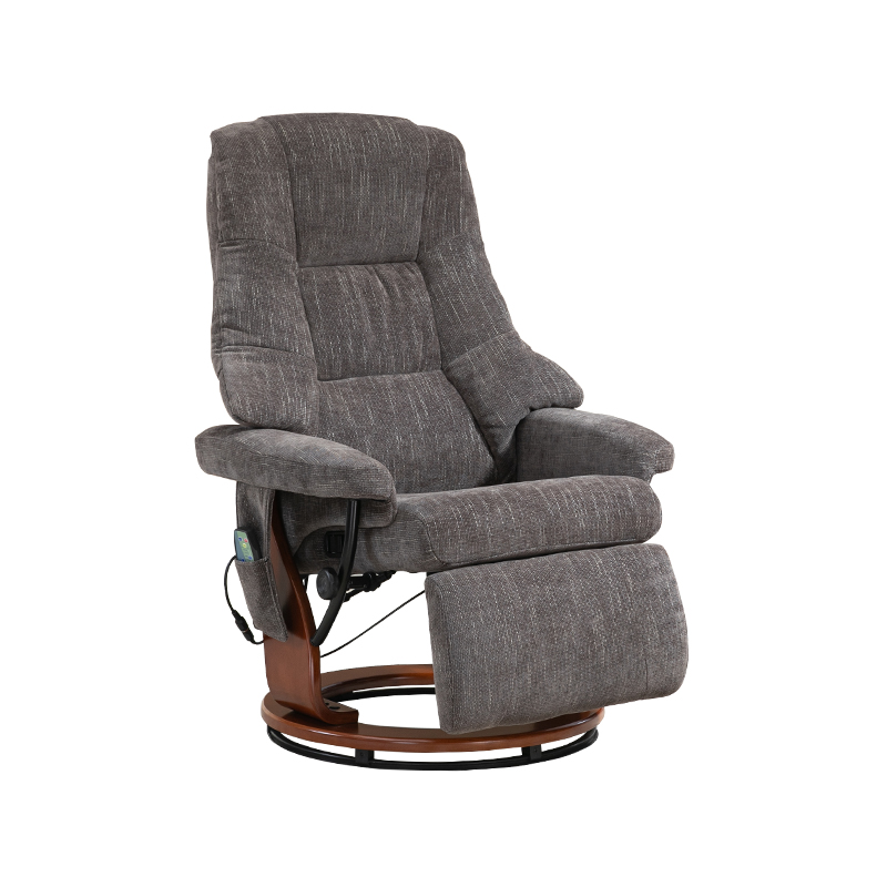 Manual Fabric Swivel Recliner Chair RV Euro Chair with Footrest