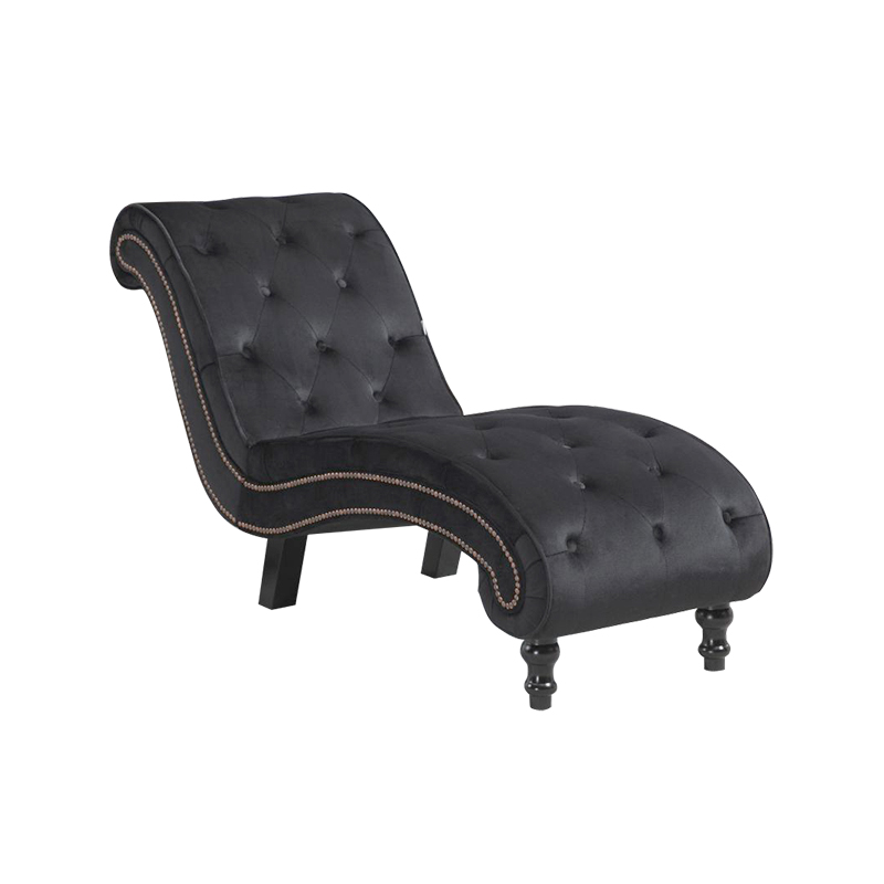 Chaise Lounge Indoor,Velvet Upholstered Lounge Chair Button