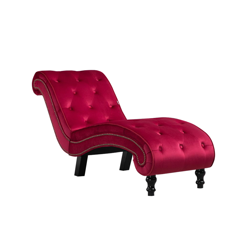 Chaise Lounge Indoor,Velvet Upholstered Lounge Chair Button