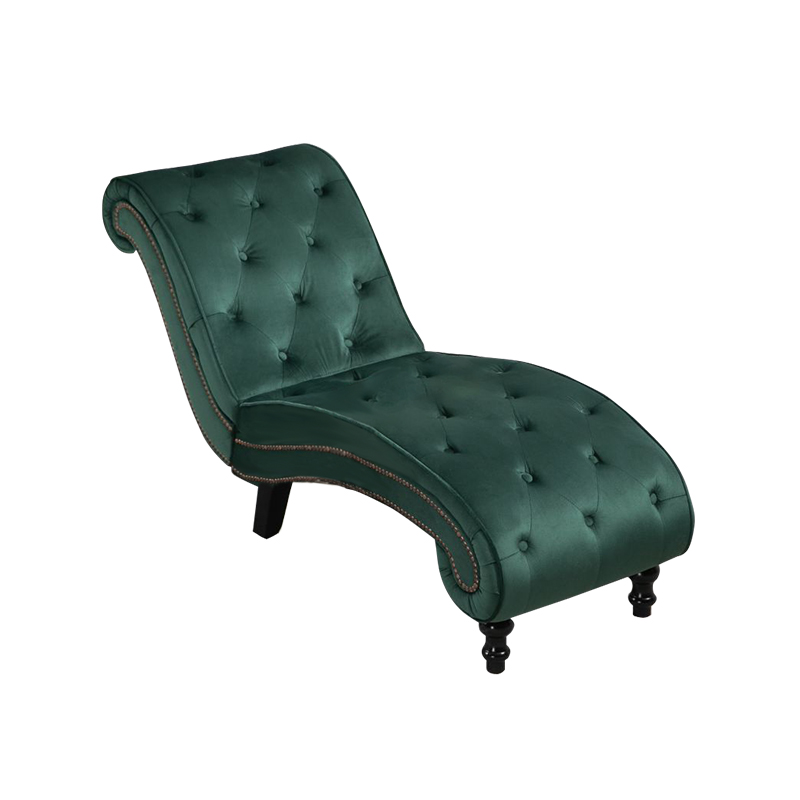 Chaise Lounge Indoor,Velvet Upholstered Lounge Chair Button