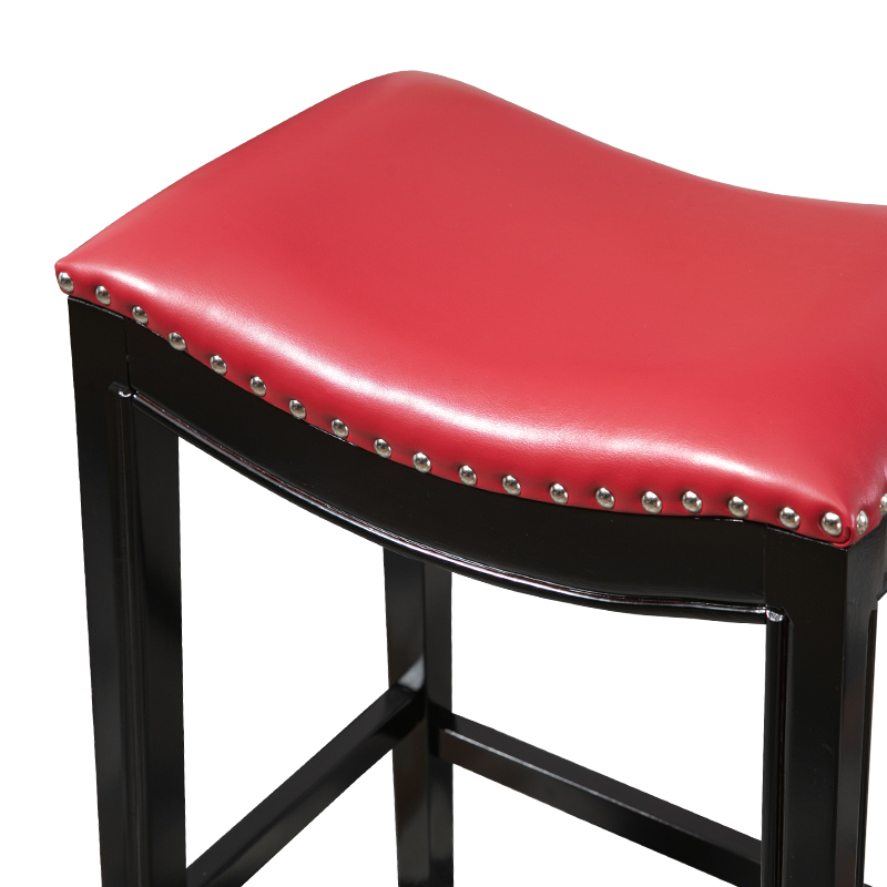 Red High Leather Chair Wholesale Manufacturer Direct Sales High Quality Luxury Ottoman Bench Stool Ottoman