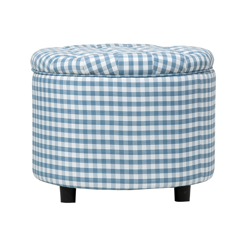 Modern Fabric Moveable Ottoman Shoe Change Stool Small Single Cylinder Seat Chair leather ottoman storage Rest Stool Wholesale