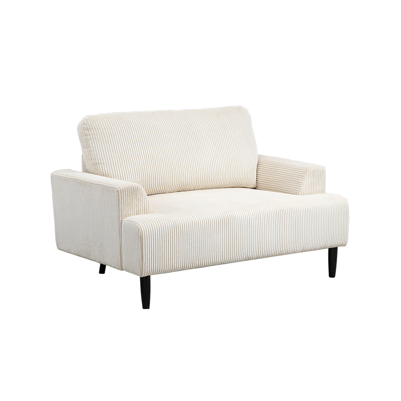 Velvet Couch - Soft Frosted Velvet Upholstered Cozy Sofa with Metal Legs, Comfy Loveseat Sofa with Wide Armrests for Living Room, Bedroom, and Reading Room