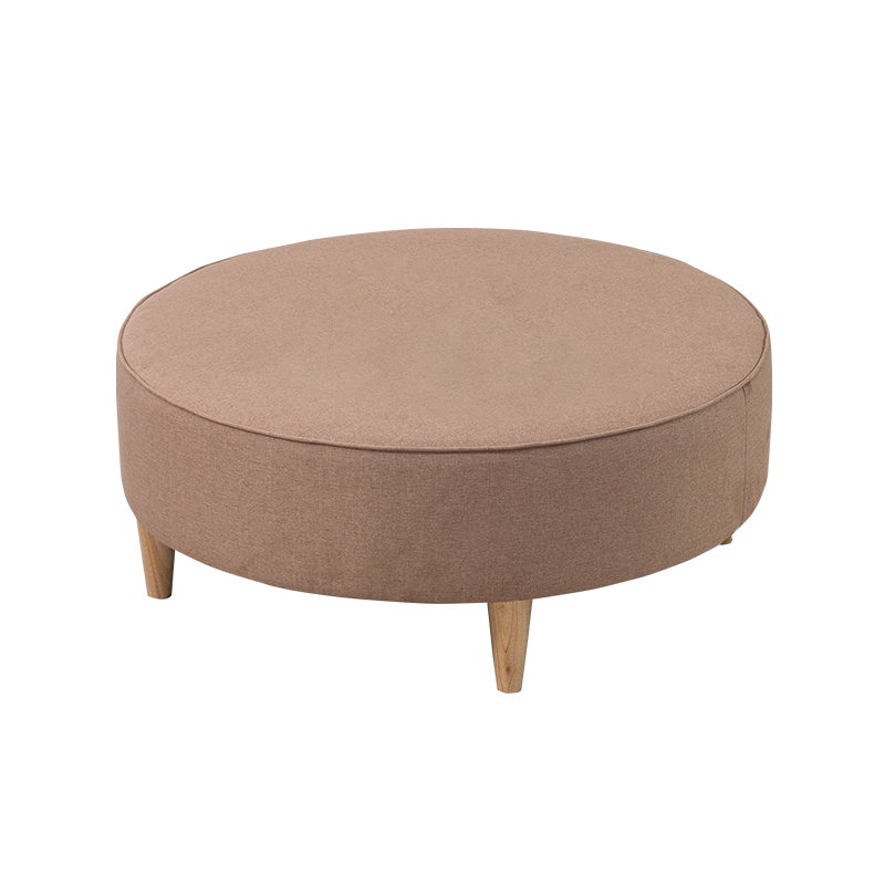 Oversized minimalist circular wooden stool and pedals Ottoman wholesale