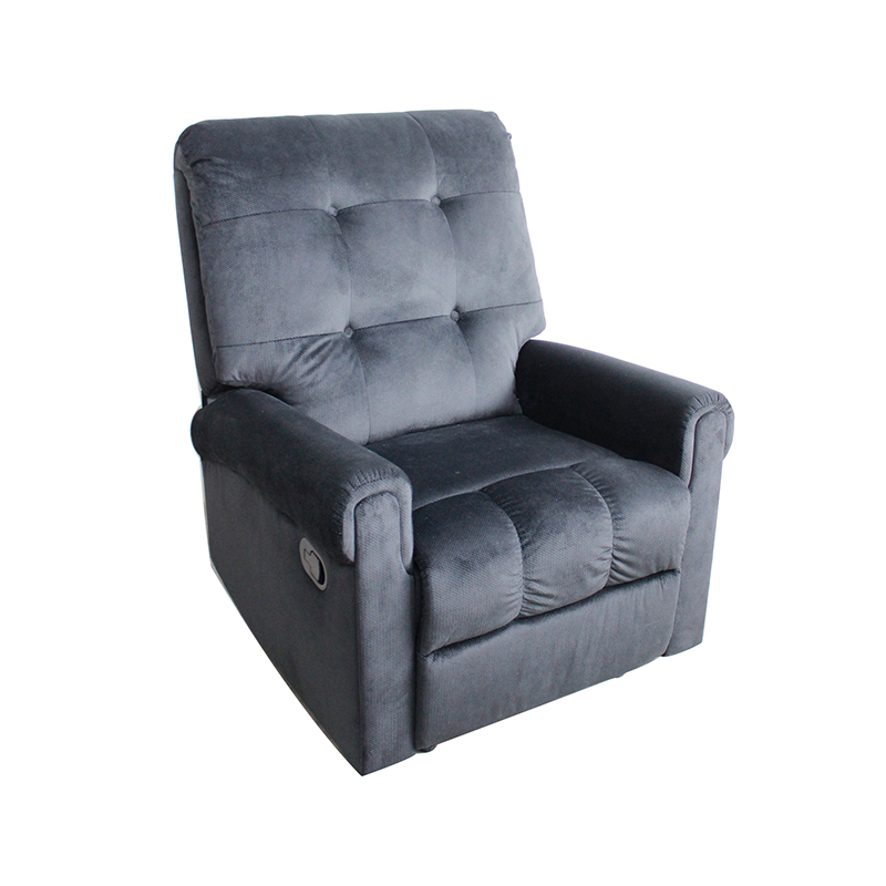 Modern Living Room High Quality Microfiber Fabric Button Tufted Velvet Manual Recliner Chair