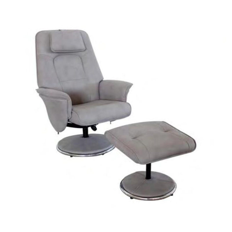 Leisure Living Room Swivel Massage Chair Fabric Lounge With Footstool