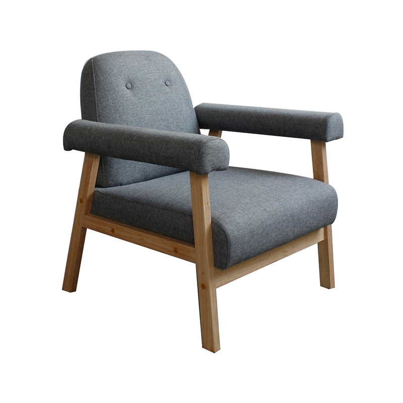 Armchair, armchair upholstered armchair living room modern armchair, comfortable vintage fabric chair bedroom linen living room armchair with wooden legs