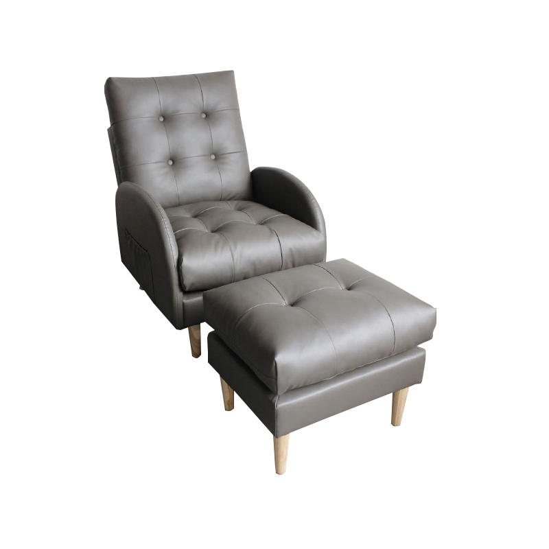 Wholesale Living Room Luxurious Leather Adjustable Recliner Lounge Chair With Footstool