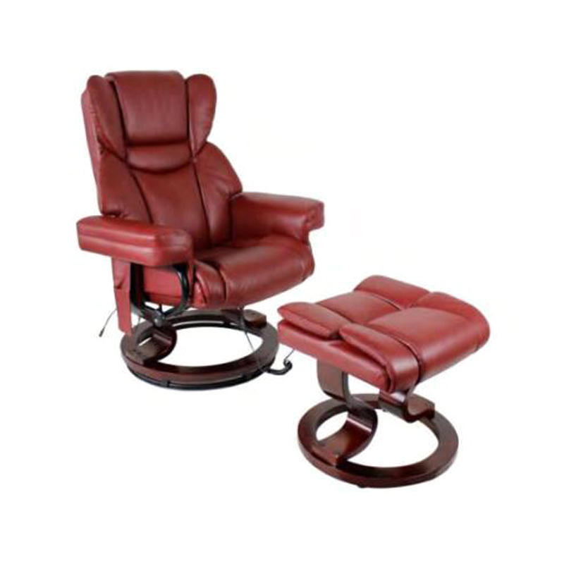 Swivel TV Office Working Relax Reading Leather Chair with Ottoman 