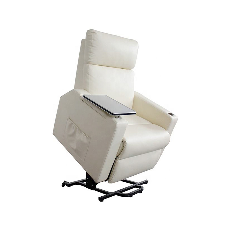 Modern Living Room Lift Up Chair Electric Power Microfiber Fabric Recliner Chair With Adjustable Table