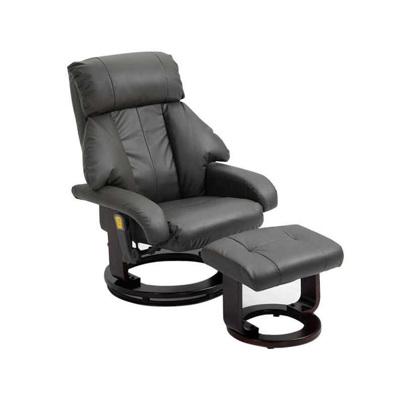 Reclining Chairs Euro RV Style Massage Swivel Recliner Chair With Ottoman