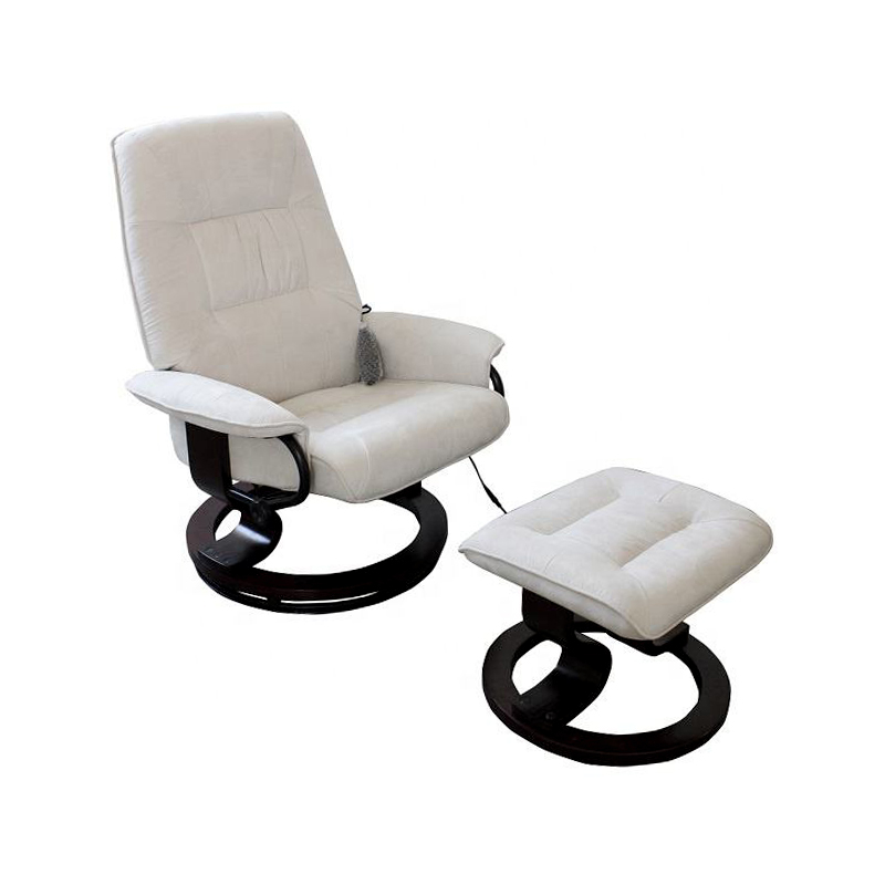 Modern PU Material Manual Massage Swivel RV Recliner Chair with Footstool