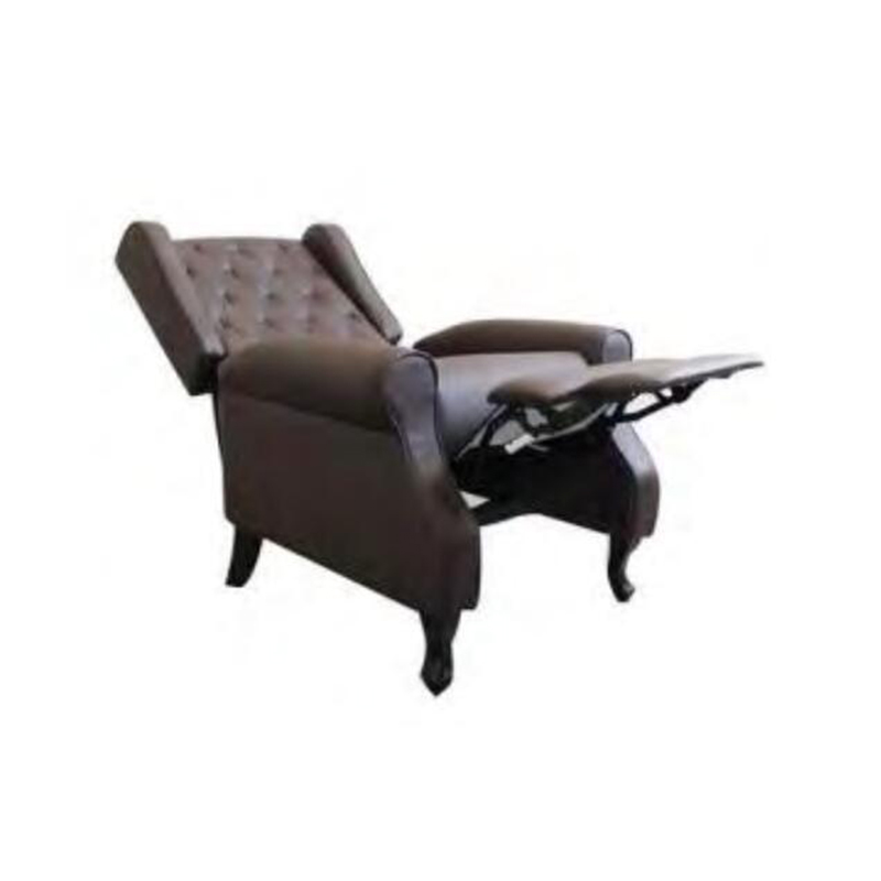 Wingback Recliner Chair Upholstered Push Back Chairs PU Leather Vibration Massage Recliner Chair Accent Single Sofa Chair