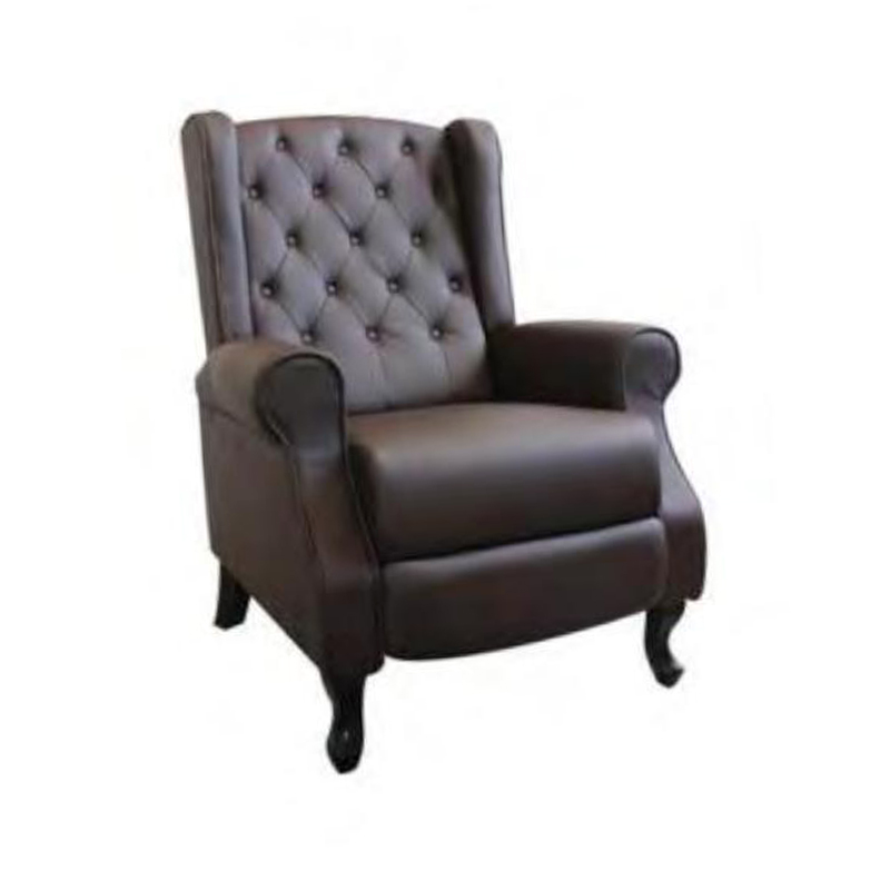 Wingback Recliner Chair Upholstered Push Back Chairs PU Leather Vibration Massage Recliner Chair Accent Single Sofa Chair