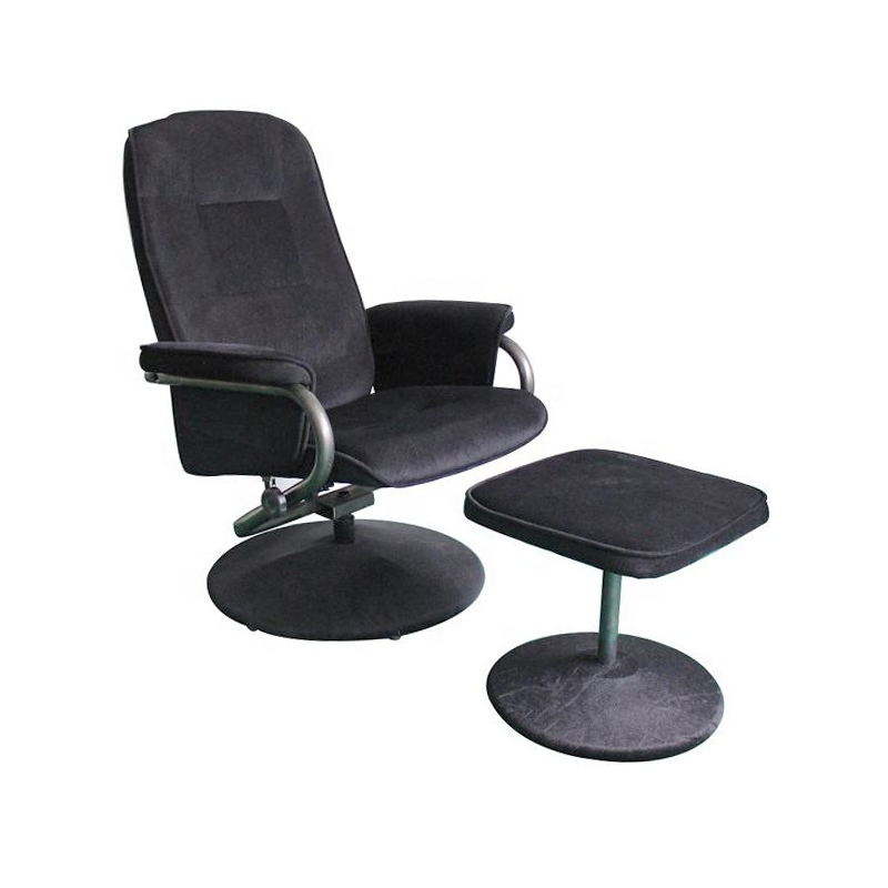 Euro Office Chair Manual Swivel Base Tufting Recliner Chair With Ottoman