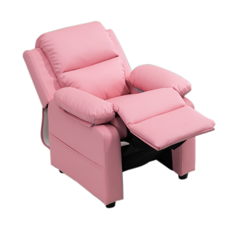 Adjustable Angle Comfortable Pink Kd Kids' Push Back Recliner Chair