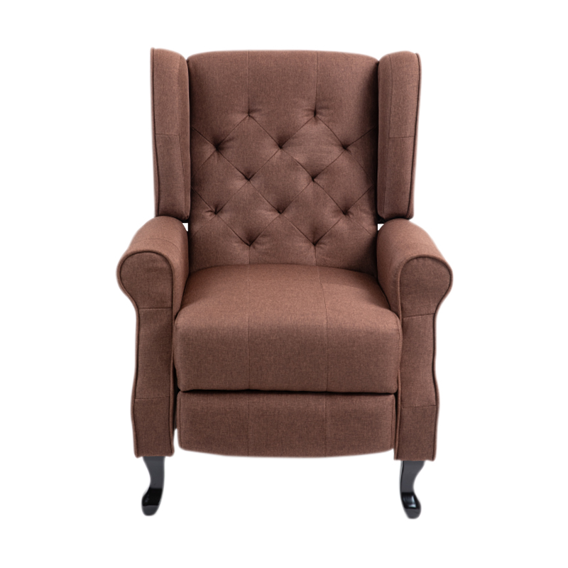 Luxury Recliner Living Room Armchairs Green Fabric Comfortable Relax Manual Reclining Armchair