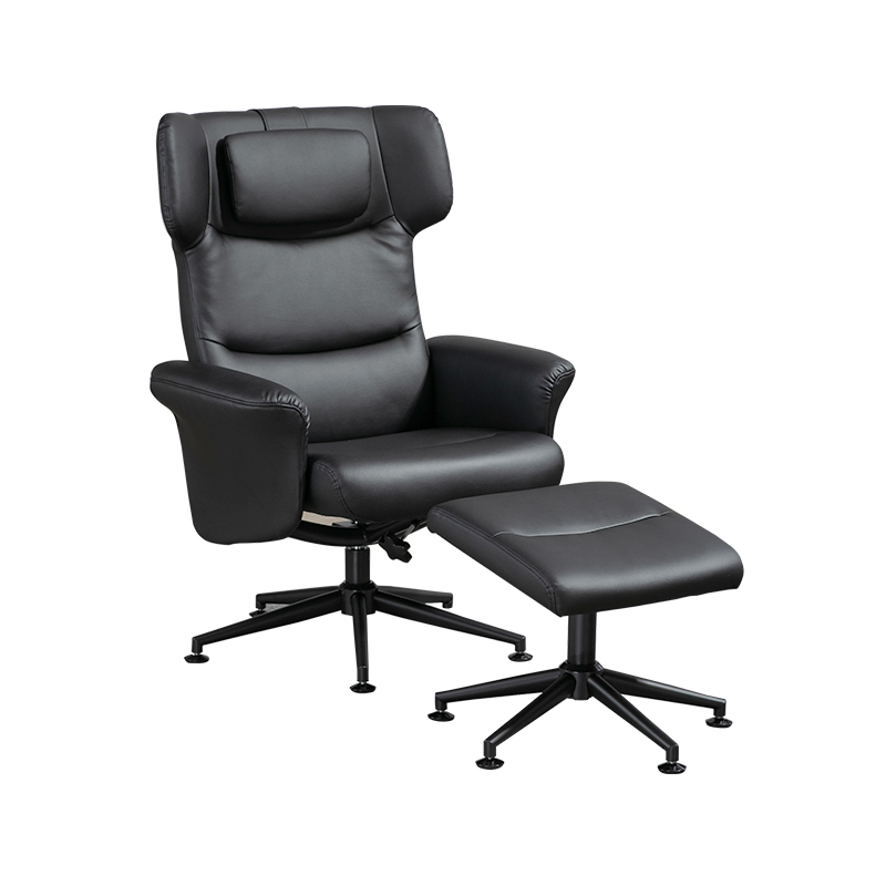 What is the material of Adjustable Angle Single Swivel Recliner With Ottoman?