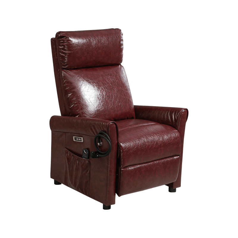 Hot Sale Luxury Massage Maroon Leather Electric Zero Gravity Massage Chair Power Recliner Chair