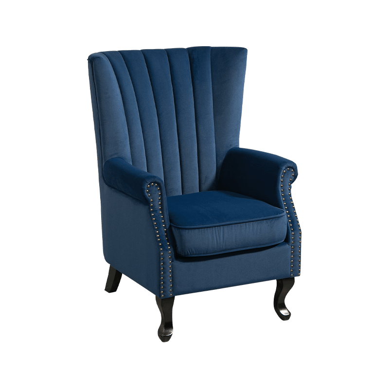 Home Furniture Wingback Velvet Accent Lounge Chair For Living Room