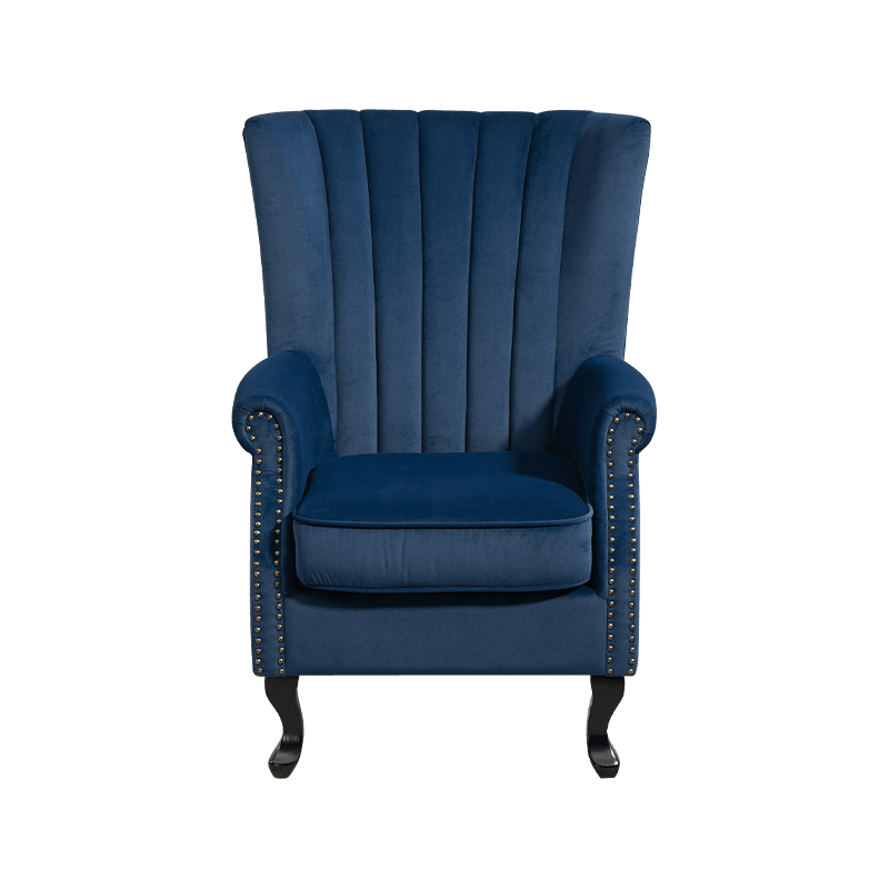 Home Furniture Wingback Velvet Accent Lounge Chair For Living Room