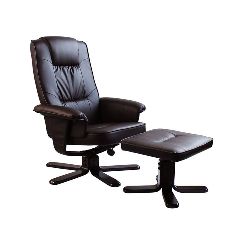 Recliner chair with ottoman: classic retro style